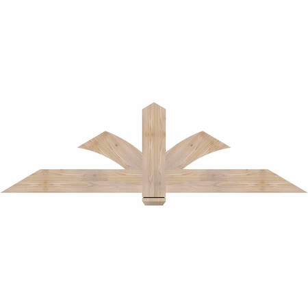 Ekena Millwork Redmond Smooth Timber Gable Bracket, Douglas Fir, 72"W x 21"H x 1 1/2"D x 5 1/2"F, 7/12 Pitch GBW072X21X0206RED00SDF